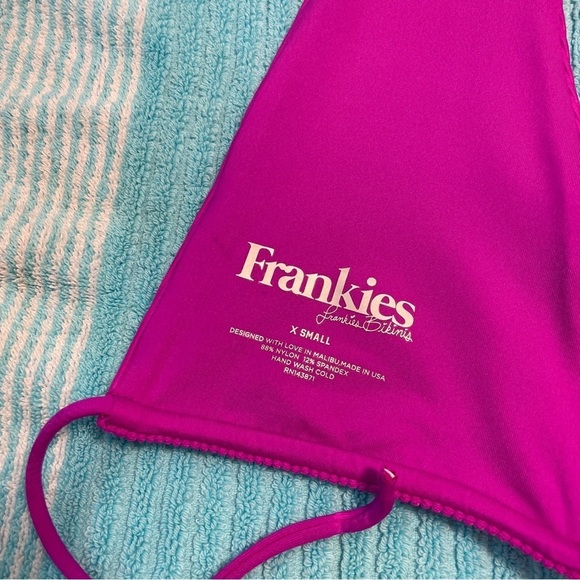 Frankies Bikinis Diana Sliding Halter Triangle Bikini Top Orchid Purple X-Small - Picture 6 of 7